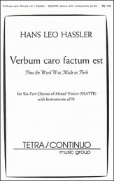 Verbum Caro Factum Est SSATTB choral sheet music cover